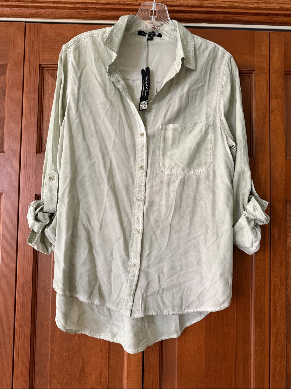 Velvet Heart Soft Sage Button-Up Shirt